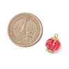 6Pcs Glass & Alloy Pendants PALLOY-JF04636-2
