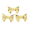 Bowknot Rack Plating Brass Micro Pave Colorful Cubic Zirconia Pendants KK-Z053-06G-1