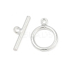 5 Sets 925 Sterling Silver Ring Toggle Clasps STER-BBC0002-18-1