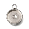 304 Stainless Steel Pendant Cabochon Settings STAS-F365-02D-P-1