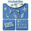 15Pcs 15 Styles Synthetic Turquoise Pendants FIND-YW0006-28-3