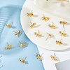 Brass Stud Earring Findings KK-DC0004-79-4