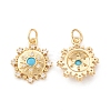 Eco-Friendly Brass Micro Pave Cubic Zirconia Pendants LS-KK-I698-19G-1