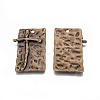 Tibetan Style Alloy Pendant TIBEP-40038-AB-NR-2