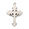 304 Stainless Steel with Rhinestone Pendants STAS-G310-36P-2