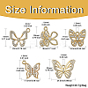 10Pcs 5 Styles Alloy with Rhinestone Pendant FIND-CJ0001-78-2