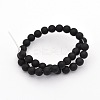 Dyed Natural Black Agate Beads Strands G-P088-14-8mm-2