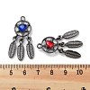 Rack Plating Alloy Rhinestone Pendants PALLOY-F311-19B-3