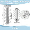 1 Set Sterling Silver Slide Lock Clasps STER-GA0001-42A-S-2