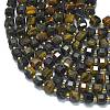 Dyed Natural Yellow Blue Tiger Eye Beads Strands G-K389-A34-01-3