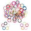 100Pcs 10 Colors Baking Paint Iron Stitch Markers Rings IFIN-HS0001-04-1