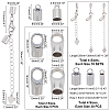 304 Stainless Steel Cord Ends and Chain Extender STAS-UN0019-77P-4