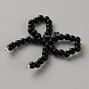 Bowknot Plastic Imitation Pearl Shoe Charms Decorations DIY-WH0632-76B-2