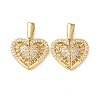 Brass Micro Pave Cubic Zirconia Openable Pendants KK-D012-02G-1