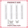 40Pcs 2 Styles Butterfly Alloy Rhinestone Hair Fastener for Women Girls Hairstyling OHAR-ME0001-02-2