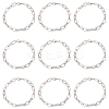 20Pcs Iron Cable Chain Bracelets for Women Men BJEW-SC0001-42-6