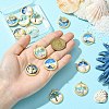 14Pcs 7 Styles Zinc Alloy Enamel Pendants FIND-CJ0004-63-4