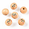Natural Wood European Beads WOOD-S055-16A-1