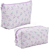 2Pcs 2 Styles Portable Travel Polyester Cosmetic Zipper Storage Clutch Bags ABAG-CY0001-01C-1