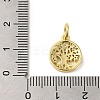 Brass Micro Pave Clear Cubic Zirconia Pendants KK-R162-002G-3