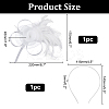 Polyester & Fether Hair Accessories AJEW-WH0031-31C-2