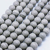 Natural Silver Line Jasper Beads Strands G-F531-10mm-O-1