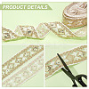Polyester Rhombus Embroidery Lace Trim OCOR-WH0090-84B-5