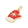 Brass Enamel Pendants LS-KK-B158-01G-2