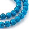 Synthetic Turquoise Beads Strands G-E511-02-6mm-3