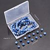 Dyed & Heated Natural Blue Aventurine Beads Strands G-AR0001-54-7