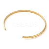 Ion Plating(IP) 304 Stainless Steel Textured Open Cuff Bangles BJEW-G714-01G-3