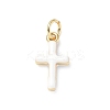 Real 18K Gold Plated Eco-Friendly Rack Plating Brass Enamel Pendants LS-KK-F845-40G-07-1