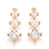 Brass Micro Pave Cubic Zirconia Pendants X1-KK-N261-118A-G-1