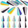 10Pcs 5 Colors Transparent & Opaque Resin & Wood Pendants RESI-TA0004-66-1