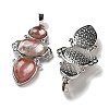 Cherry Quartz Glass Pendants G-Q158-04I-2
