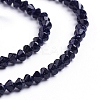 Synthetic Blue Goldstone Beads Strands G-E560-E05-4mm-3