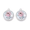 Rack Plating Alloy Enamel Pendants ENAM-N065-17P-1