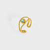 Vintage Synthetic Turquoise Eye Ring ED3858-3-2