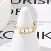 Brass Micro Pave Clear Cubic Zirconia Finger Rings for Women LS-RJEW-R011-08G-02-3