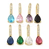Brass Micro Pave Cubic Zirconia Pendants KK-U050-05G-01-1