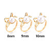 Bowknot Brass Micro Pave Clear Cubic Zirconia Adjustable Ring Settings KK-T076-27G-7