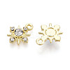 Rack Plating Alloy and Rhinestone Pendants PALLOY-T090-47KCG-2