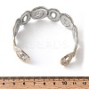 Hammered 304 Stainless Steel Cuff Bangles for Women BJEW-P371-01A-5