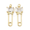 Brass Micro Pave Cubic Zirconia Pendants KK-H527-30G-1