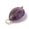 3Pcs 3 Styles Natural Amethyst Pendant PALLOY-JF02576-03-4