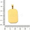 Ion Plating(IP) 304 Stainless Steel Pendants STAS-C101-08G-03-3