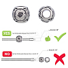 8Pcs 4 Colors 304 Stainless Steel European Beads STAS-UN0020-89-5