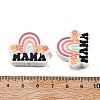 Mother's Day Silicone Focal Beads SIL-B078-07A-3