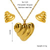 304 Stainless Steel Pendant Necklaces & Stud Earrings FS-WG14082-02-1
