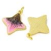 Brass Enamel Pendants KK-S401-14G-2